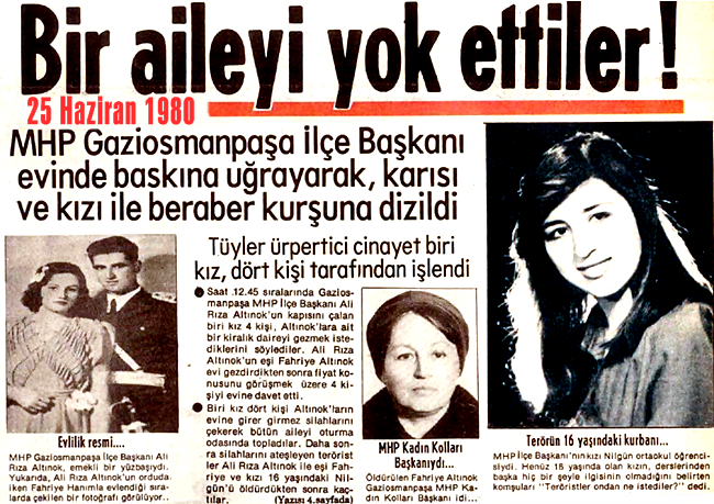 Ülkücü Altınok ailesini nasıl şehit ettiler?