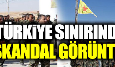 Türkiye sınırında YPG töreni