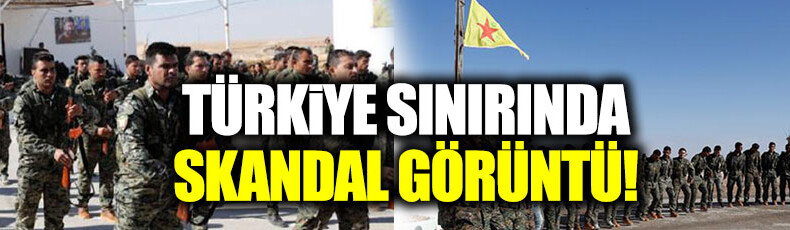 Türkiye sınırında YPG töreni