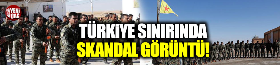 Türkiye sınırında YPG töreni