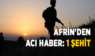 Zeytin Dalı Harekatı&rsquo;ndan acı haber! 1 asker şehit oldu