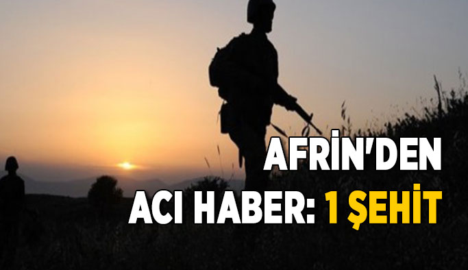 Zeytin Dalı Harekatı’ndan acı haber! 1 asker şehit oldu