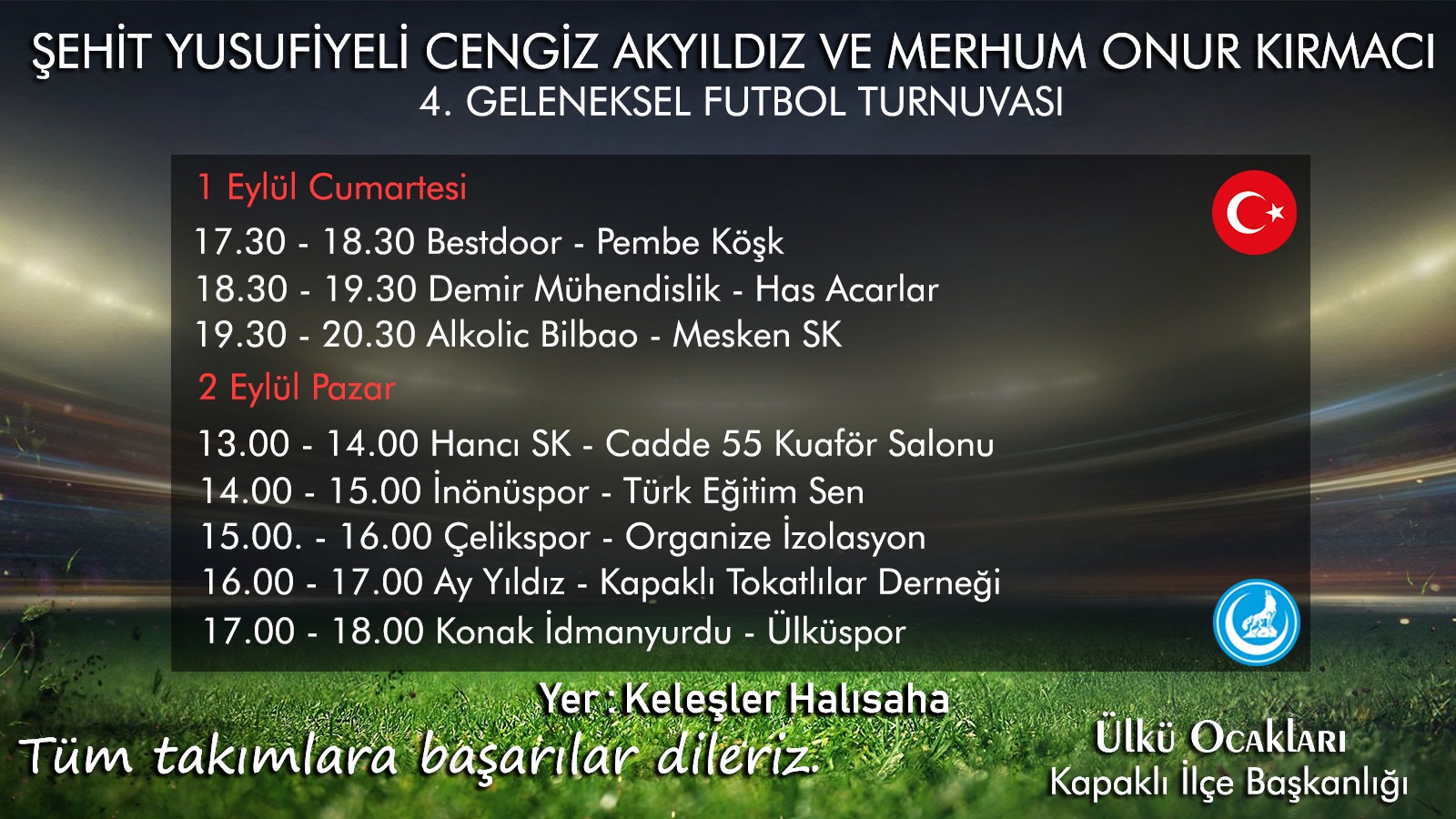 Kapaklı Ülkü Ocakları’ndan Futbol Turnuvası
