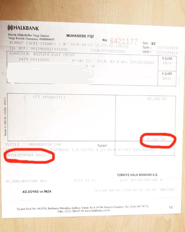 MHP Kayseri Milletvekili Baki Ersoy Maaşını Kayserispor’a Bağışladı