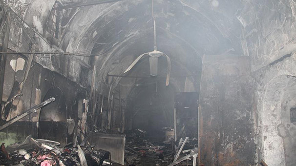 Kerkük’teki Kayseri Çarşısı’nda çıkan yangında milyar dolarlık altın eridi