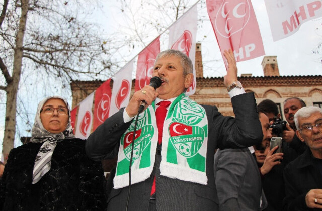 MHP Amasya Belediye Başkan Adayı Mehmet Sarı’ya Coşkulu Karşılama