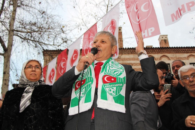 MHP Amasya Belediye Başkan Adayı Mehmet Sarı’ya Coşkulu Karşılama