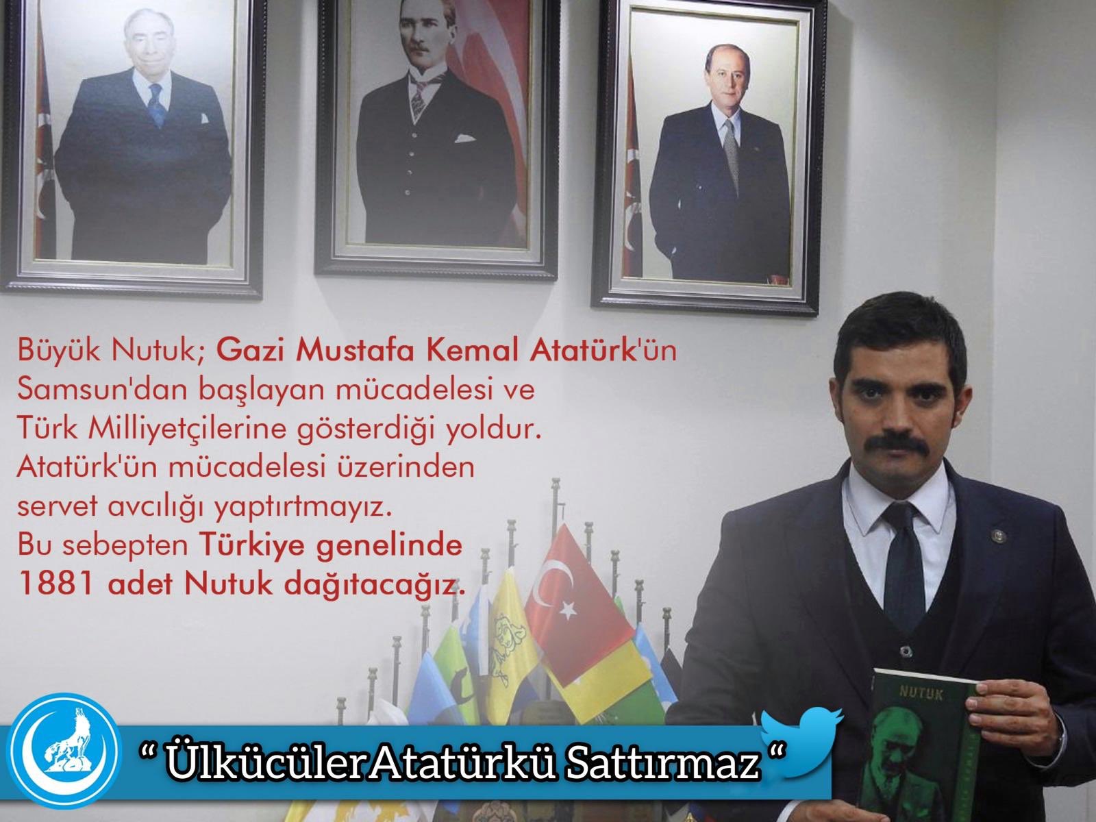 Ülkü Ocakları’ndan Atatürk istismarına büyük tepki: “ ÜlkücülerAtatürkü Sattırmaz “