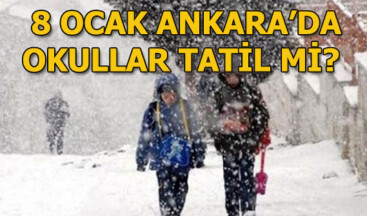 Ankara’da yarın okullar tatil mi? (8 Ocak Salı) Ankara Valiliği açıklama yaptı mı?