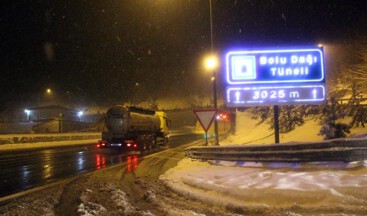 Bolu Dağı’nda kar yağışı yeniden başladı