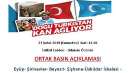 “Doğu Türkistan Kan Ağlıyor” ortak basın açıklaması