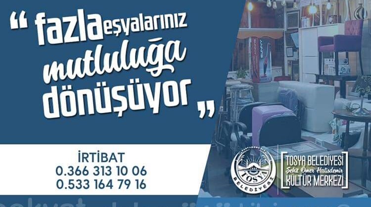 Tosya Belediyesi’nden yeni Milliyetçi – Toplumcu Belediyecilik projesi: “Fazla Eşyalarınız Mutluluğa Dönüşüyor”