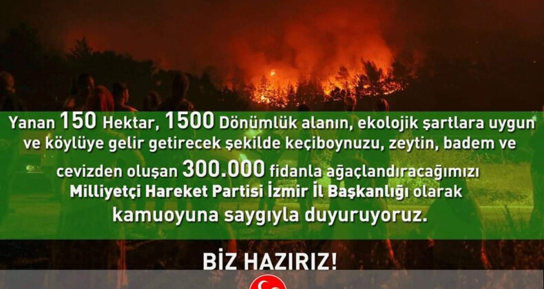 MHP HAZIR: Yanan Orman Alanlarını Ağaçlandırıyor