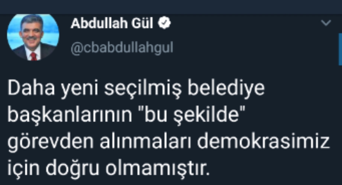 Abdullah Gül HDP’li belediyelerin yanında