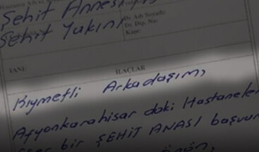 Afyon’da doktor’un Şehit annesi için yazdığı reçete gözyaşlarına boğdu