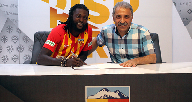 Kayserispor, Emmanuel Adebayor ile 1 yıllık sözleşme imzaladı