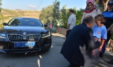 Adana Emniyet müdürü, okula başlayan şehit kızını makam aracıyla götürdü