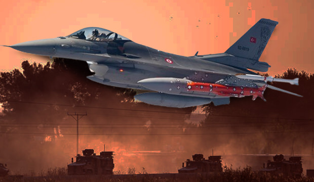 Barış Pınarı Harekatı’nda sahne F16’larda! Terör yuvaları tek tek imha ediliyor