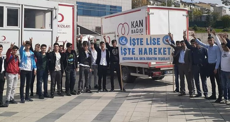 Erzurum Ülkü Ocakları Kan Bağışında bulundular.