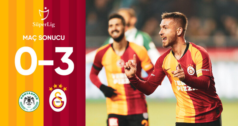 Galatasaray Konya’da 3 puanı 3 golle kazandı