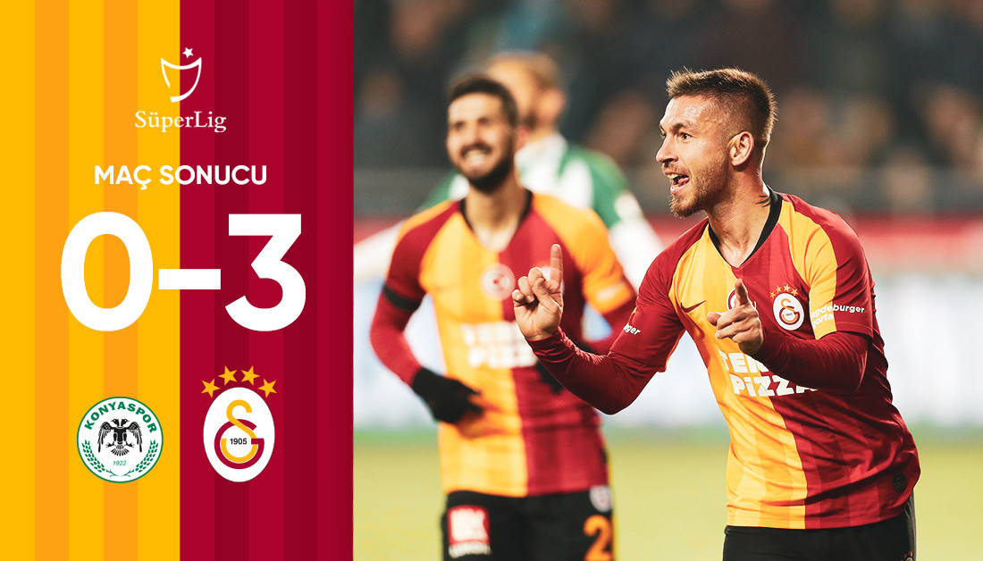 Galatasaray Konya’da 3 puanı 3 golle kazandı