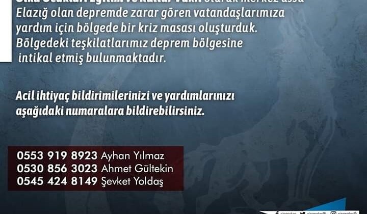Ülkü Ocakları #deprem yaralarını sarıyor