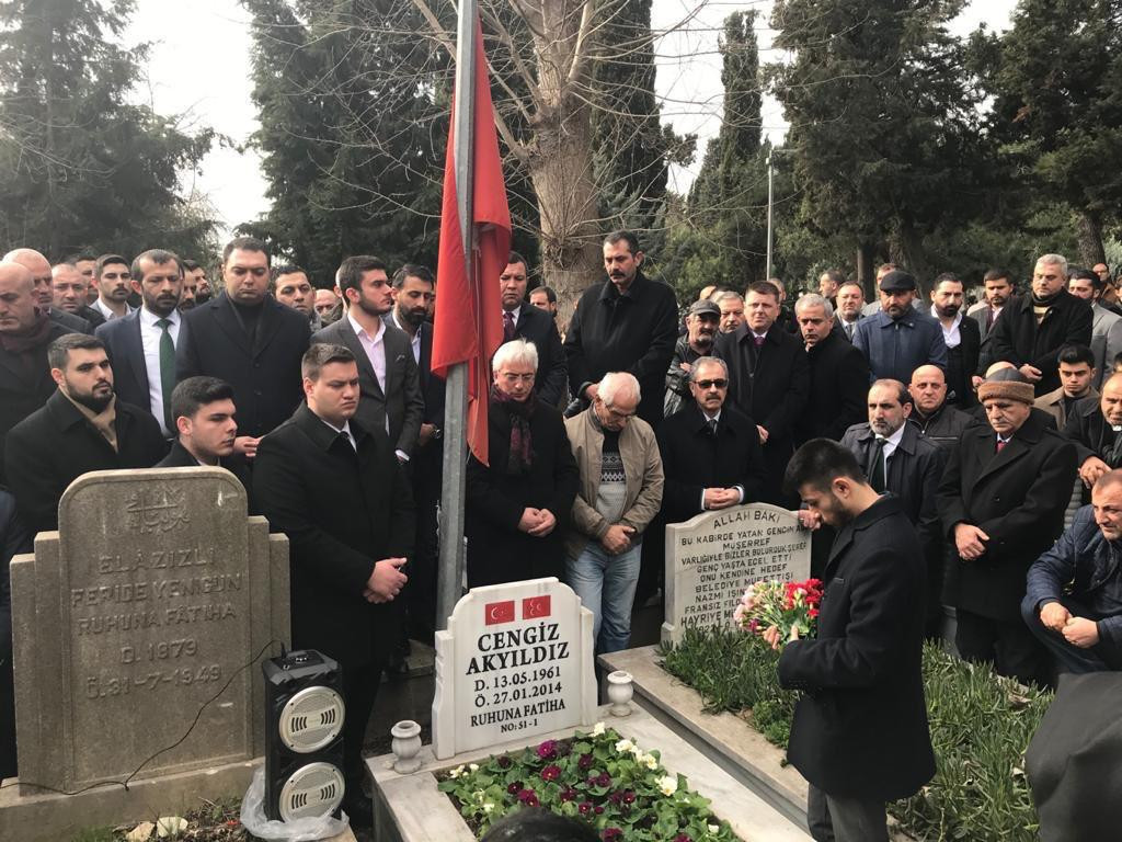 Ülkücü Şehit gazeteci Cengiz Akyıldız kabri başında anıldı