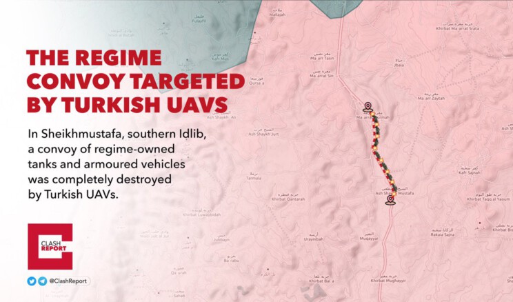 The regime convoy targeted by Turkish #UAV’s