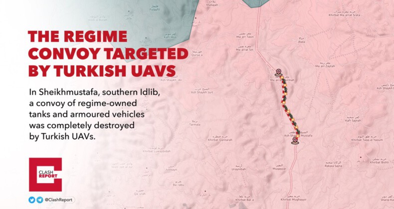 The regime convoy targeted by Turkish #UAV’s