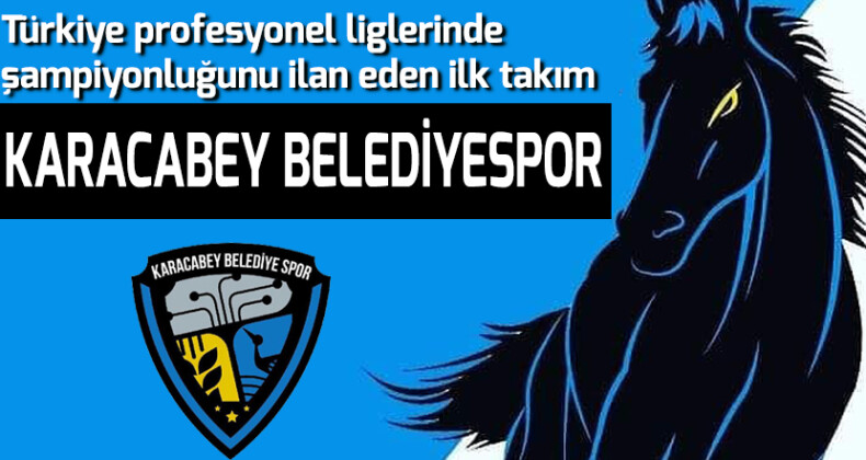 Türkiye profesyonel liglerinde ilk şampiyon Karacabey Belediyespor oldu