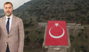 MHP’li Belediye Başkanı’ndan Afrin’e 600 metrekarelik Türk Bayrağı