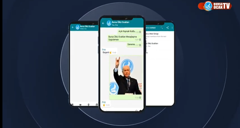 Bursa Ülkü Ocakları’ndan Yerli ve milli mesajlaşma uygulaması