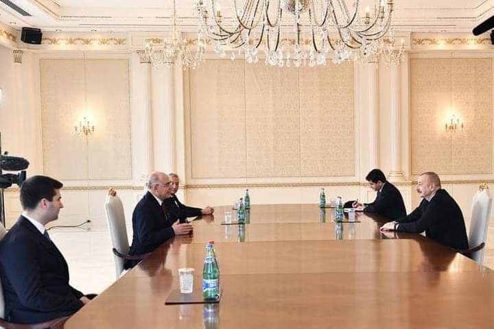 Azerbaycan Cumhurbaşkanı İlham Aliyev, MHP ve Ülkü Ocakları heyetini kabul etti