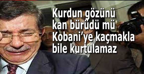Serok dikkat etsin, kurdun gözünü kan bürüdü mü Kobani’ye kaçmakla bile kurtulamaz.