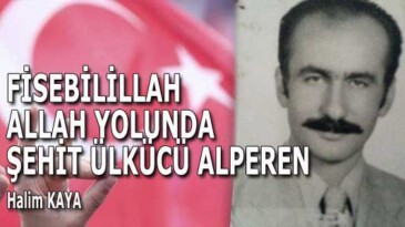 FİSEBİLİLLAH ALLAH YOLUNDA ŞEHİT ÜLKÜCÜ ALPEREN