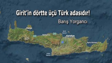 Girit’in dörtte üçü Türk adasıdır!