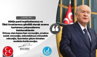 Kansa kan, emekse emek: Çukurova Ülkü Ocakları #deprem Birlikte Güçlüyüz