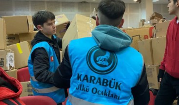 Kansa kan, emekse emek: #Karabük Ülkü Ocakları #deprem yardımında Birlikte Güçlüyüz