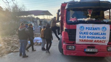Kansa kan, emekse emek: Pozantı Ülkü Ocakları Birlikte Güçlüyüz. #deprem