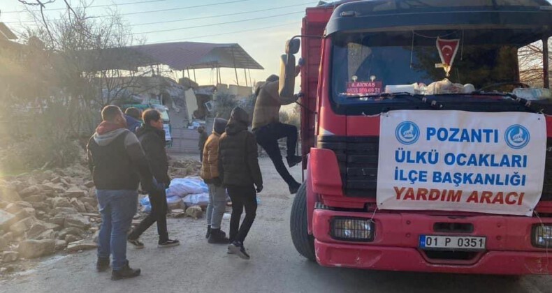 Kansa kan, emekse emek: Pozantı Ülkü Ocakları Birlikte Güçlüyüz. #deprem