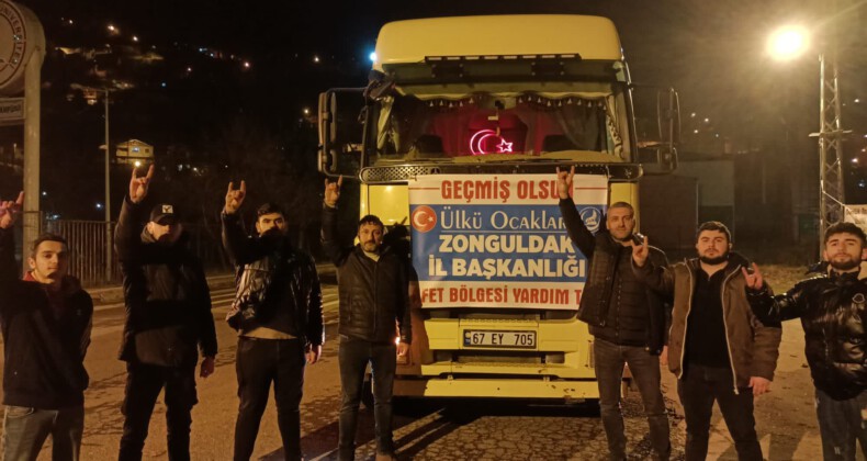 Kansa kan, emekse emek: Zonguldak Ülkü Ocakları Birlikte Güçlüyüz. #deprem