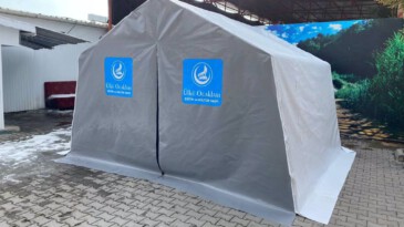 Türkiye’nin en büyük STK’sı Ülkü Ocakları kendi ürettiği çadırlarla çadırkent kuruyor