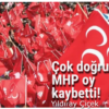Çok doğru… MHP oy kaybetti!
