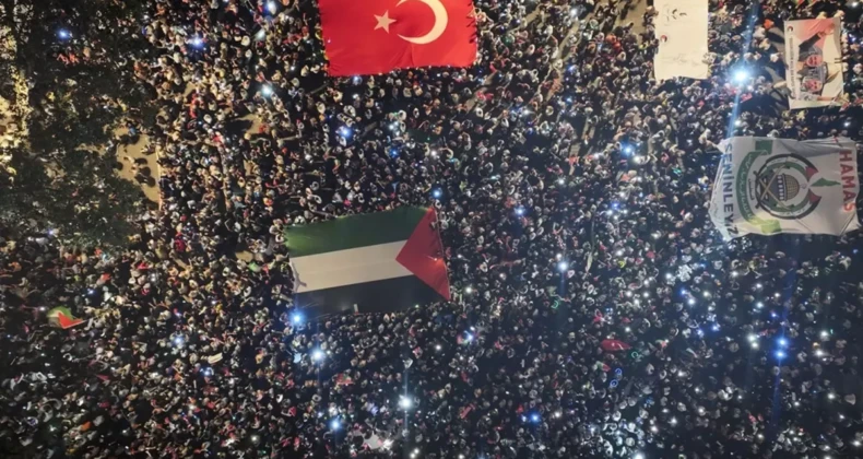 İstanbul’da binlerce kişi Gazze için yürüdü