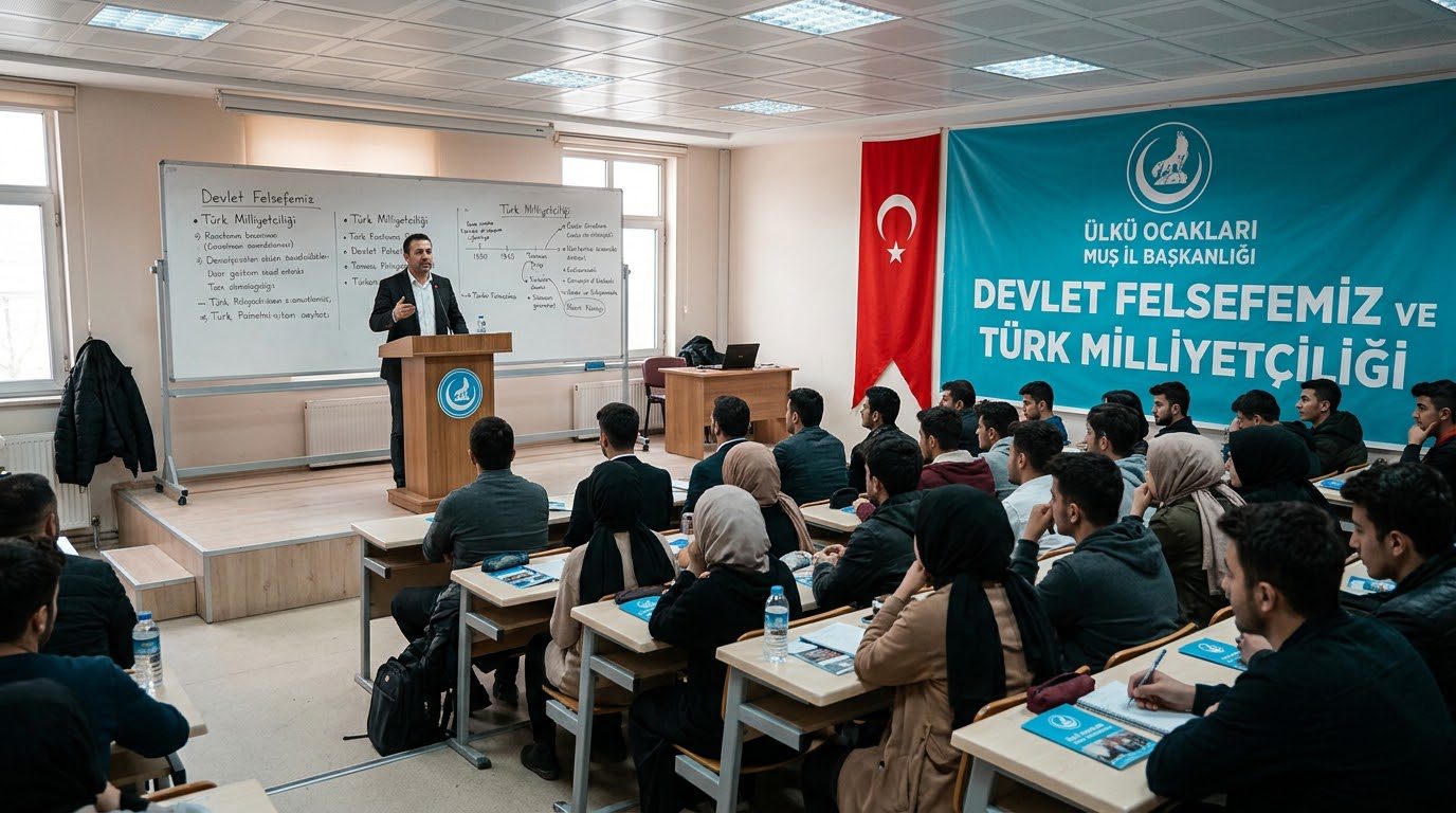 Muş’ta Devlet Felsefemiz ve Türk Milliyetçiliği Semineri: Ülkücü Gençler Fikir Kürsüsünde Buluştu