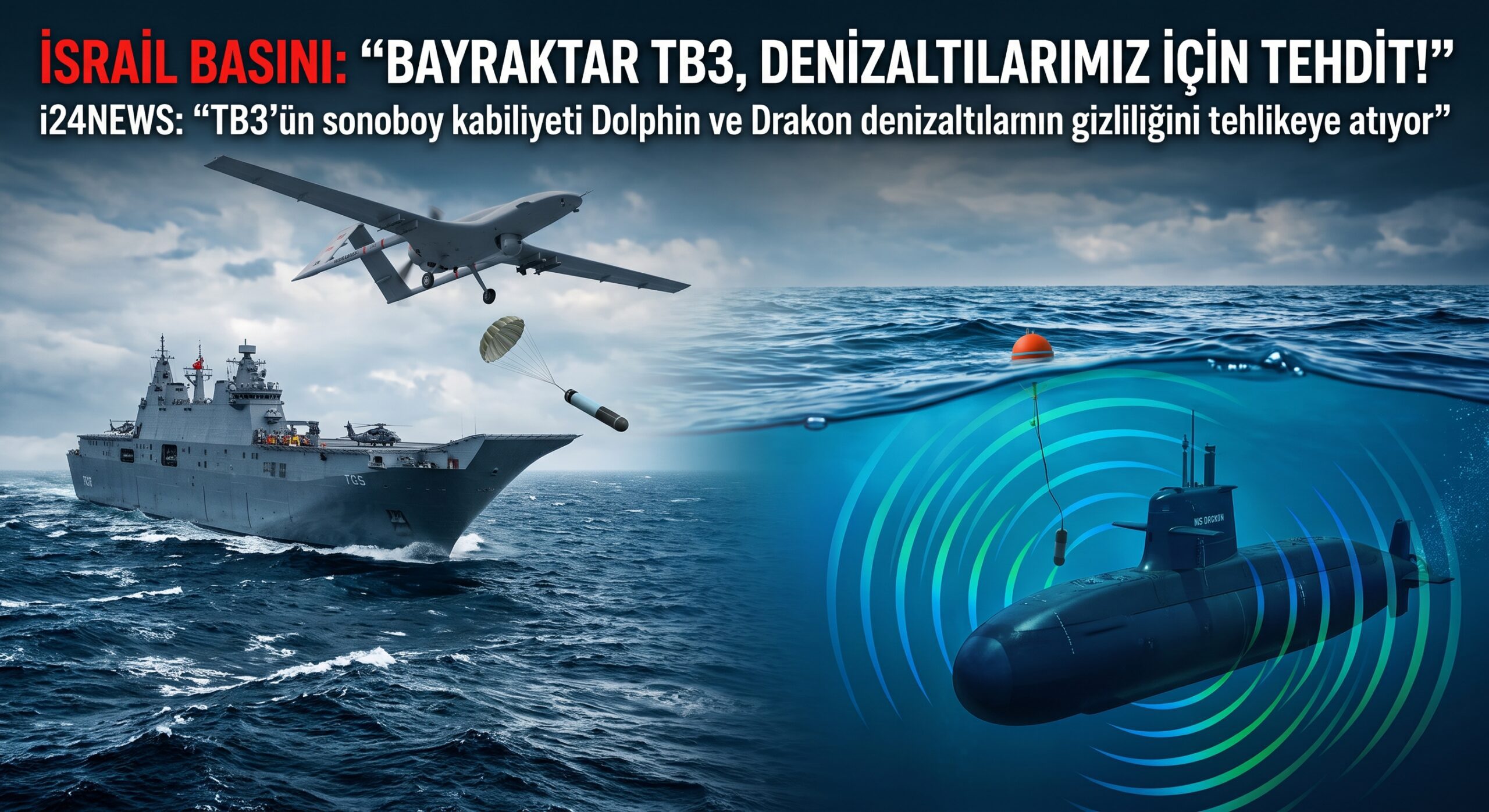 İsrail Basınından Bayraktar TB3 İtirafı: “Dolphin ve Drakon Denizaltıları İçin Ciddi Tehdit”